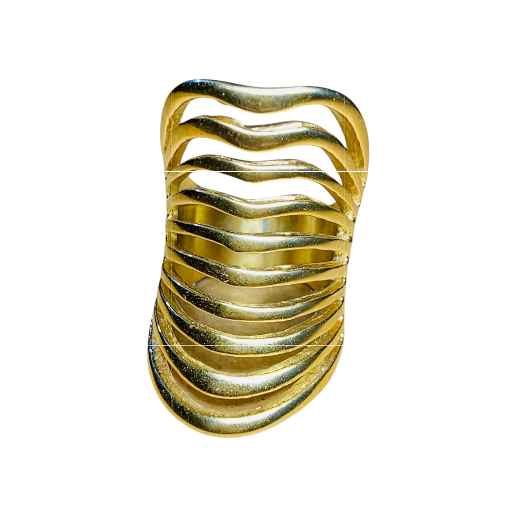 Stainless Steel Ruffle Ring