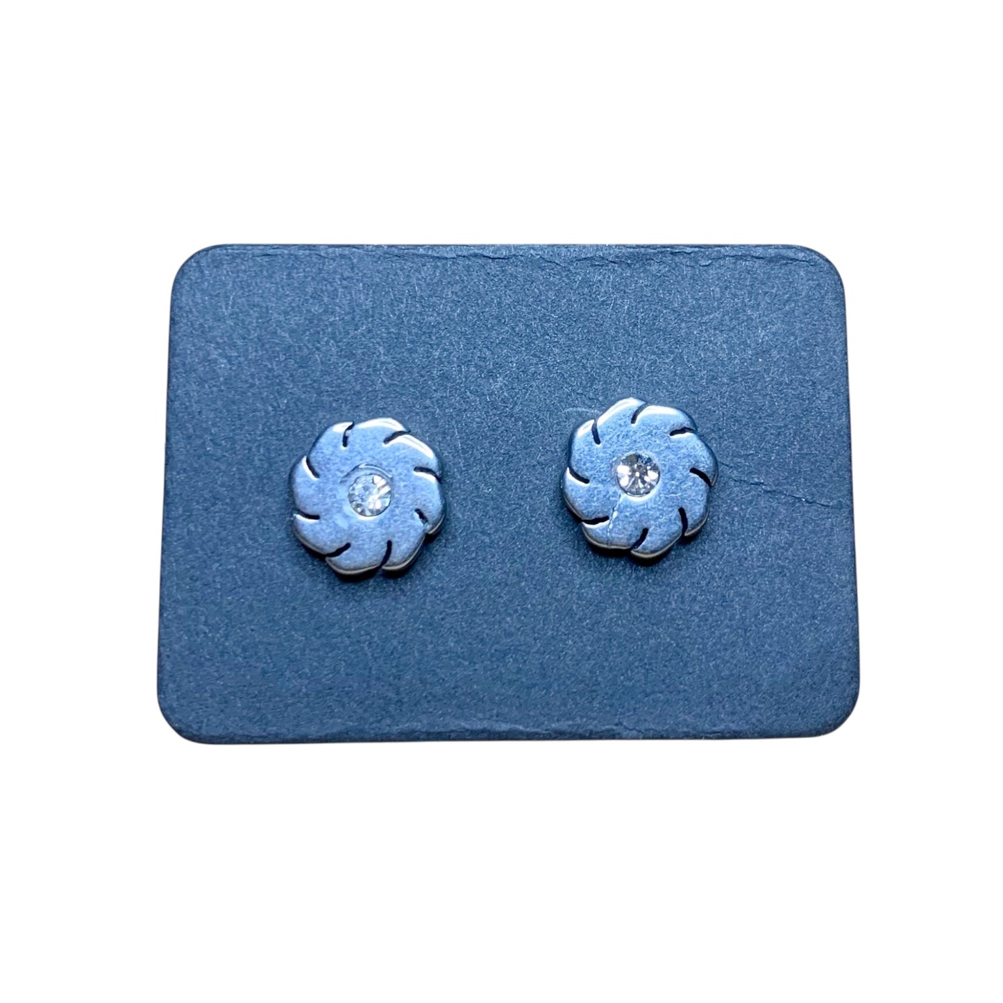 Stainless Steel Flower Stud Earrings