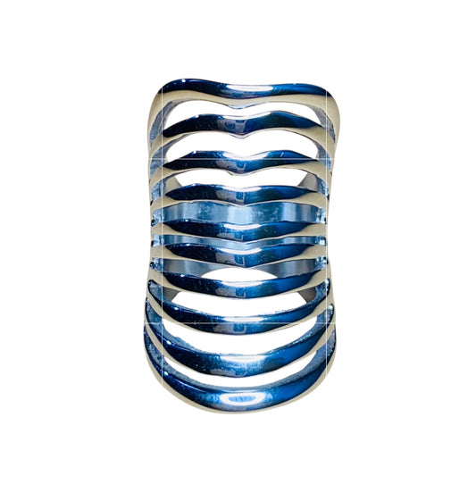 Ruffle Stainless Steel Ring