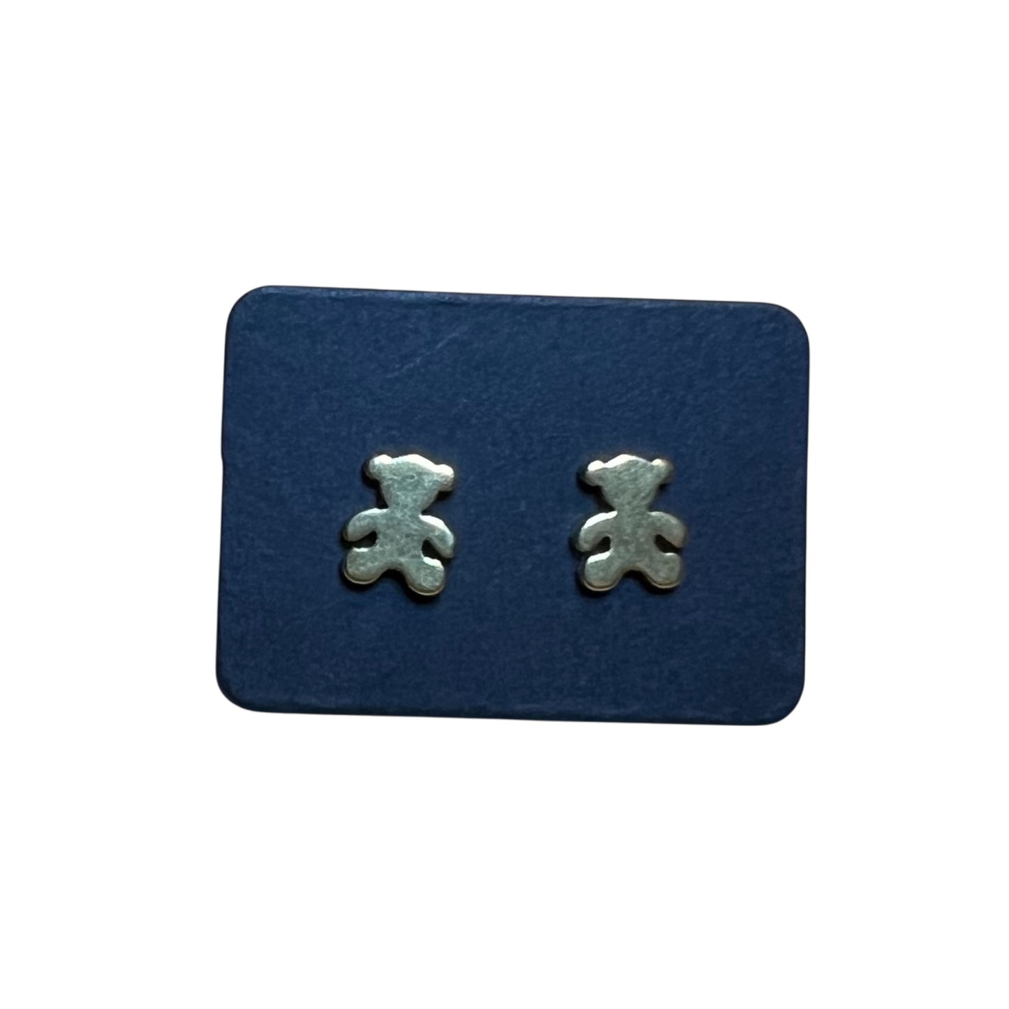Stainless Steel Teddy Bear Stud Earrings