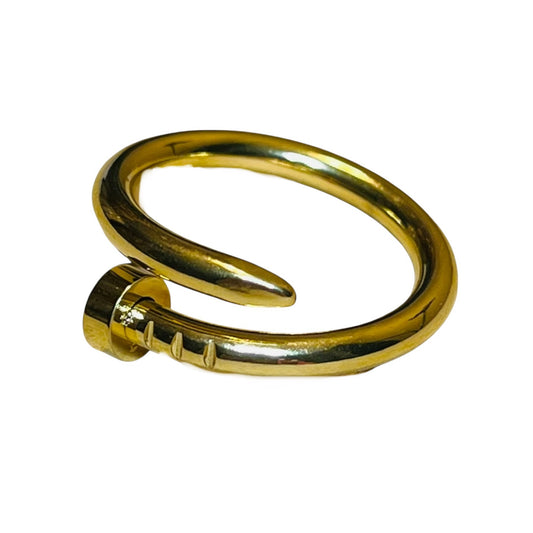 Nail Gold Stainless Steel Ring