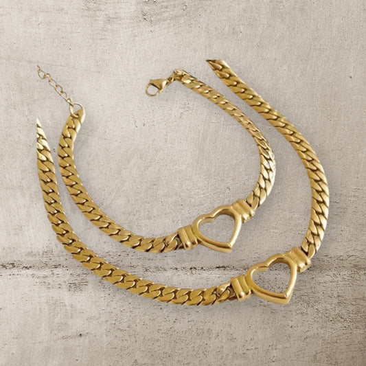 Cuban Chain Stainless Steel Set