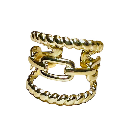 Open Gold Stainless Steel Ring