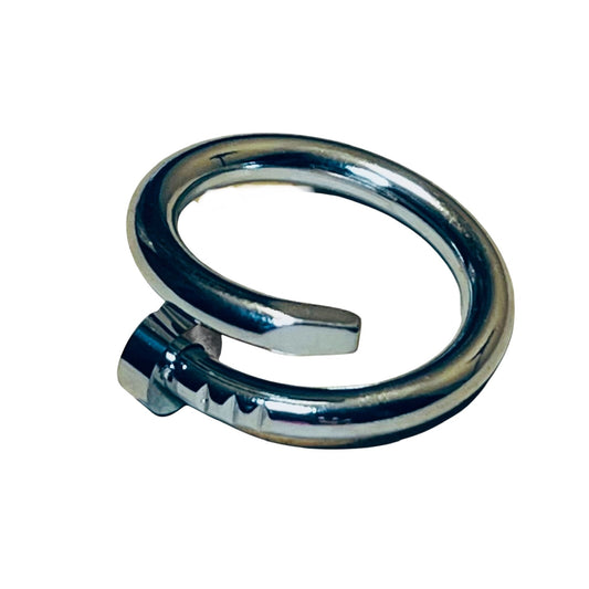 Nail Silver Stainless Steel Ring