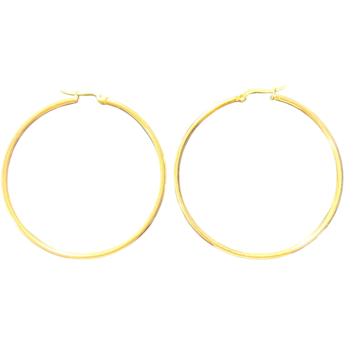 Earrings, 18K Gold Plated Steel