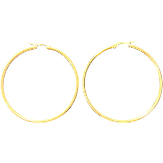 Earrings, 18K Gold Plated Steel