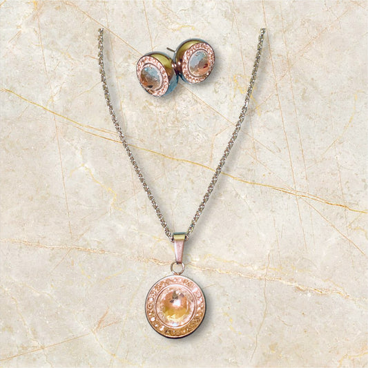 Gold Stainless Steel Necklace Set